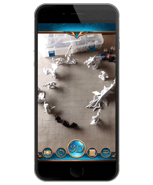 Dragon Ambush Ardent in action with an animated dragon terrorising some innocent static miniatures